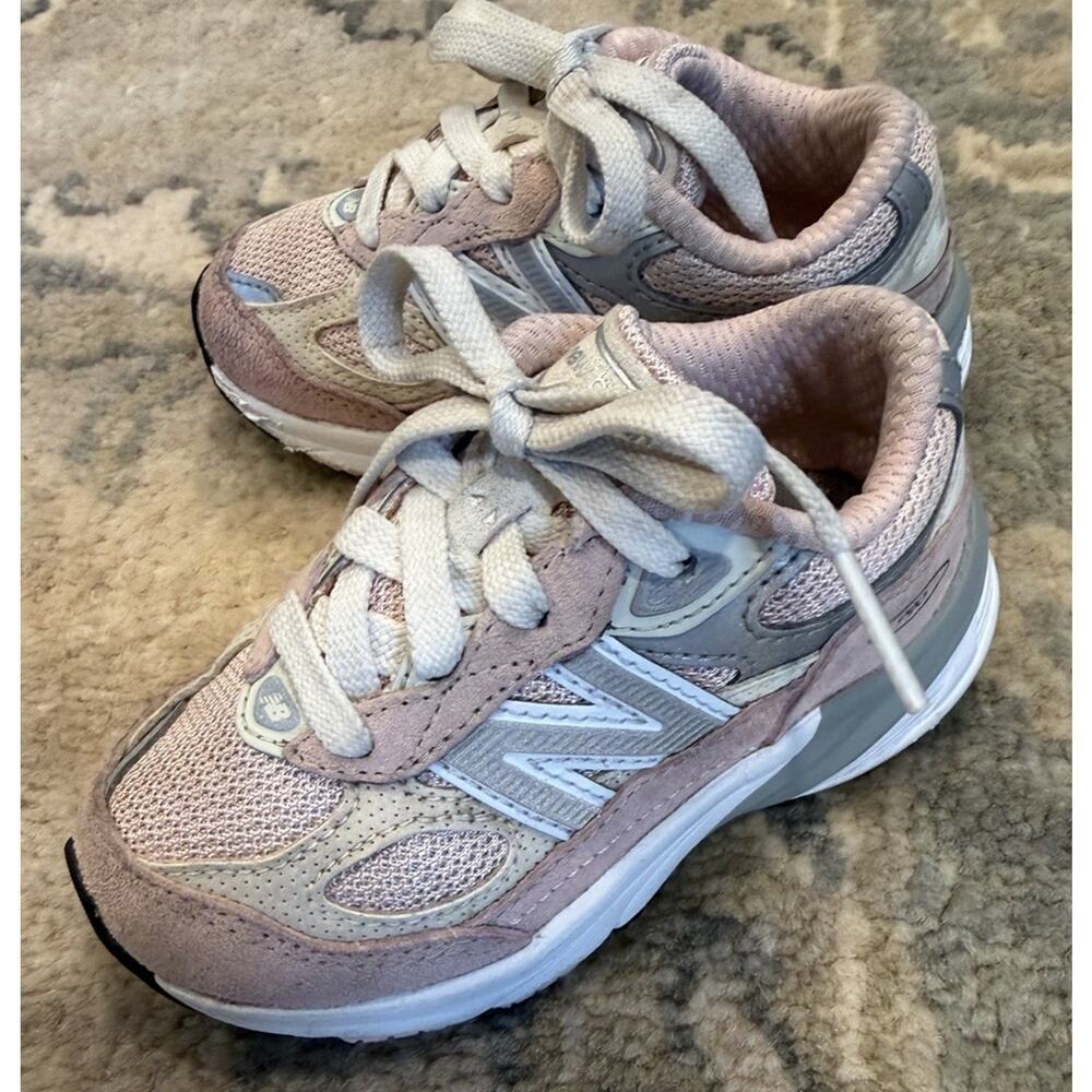 New Balance FuelCell 990v6 Laces Pink Little Girls Sz 7c